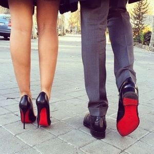 BLACK BEAUTIFUL RED BOTTOMS. christian louboutin!